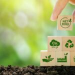 Photo illustrating concepts of climate technology and net zero carbon emissions.