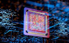Photo of a computer chip