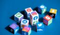 Photo collage of social media applications, including TikTok, Instagram, Facebook and Twitter.